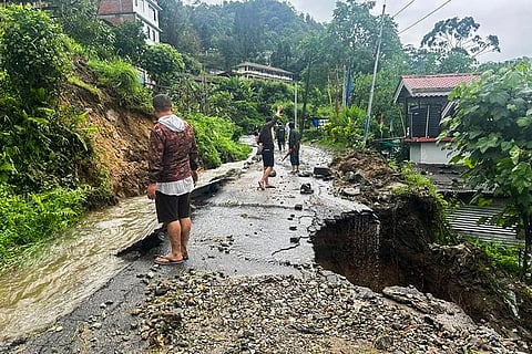 Landslides in Mangan